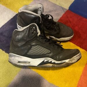 Mens Air Jordan 5 Retro “Oreo” Sz 8.5 2021 Moonlight Black White Nike